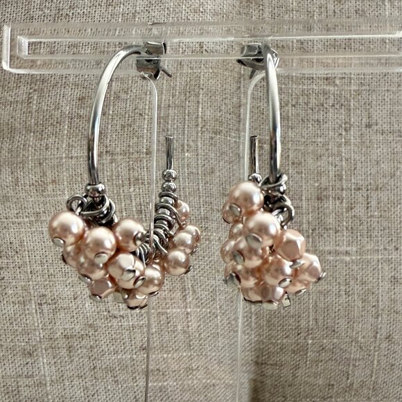 Dyrberg/Kern Vipas pearl hoop earrings - Picture 5 of 7